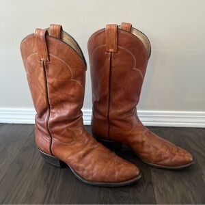 Tony Lama 5084 Men Brown Marble Leather Western Cowboy Boot Shoe Size 11D